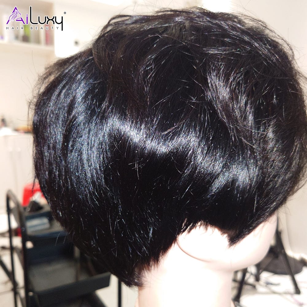 AILUXY 4x4 lace Lisse Bob Perruque 100% Cheveux Humains comme sur la vidéo 2 - 3 jours reçus+Un beau cadeau