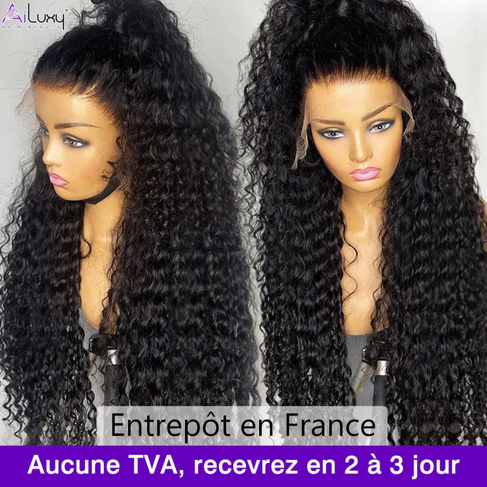 AILUXY 4x4 Lace Frontal Rose Wave Perruque  200% densité Vrais 100% Cheveux Humains comme sur la vidéo 2 - 3 jours reçus+Un beau cadeau