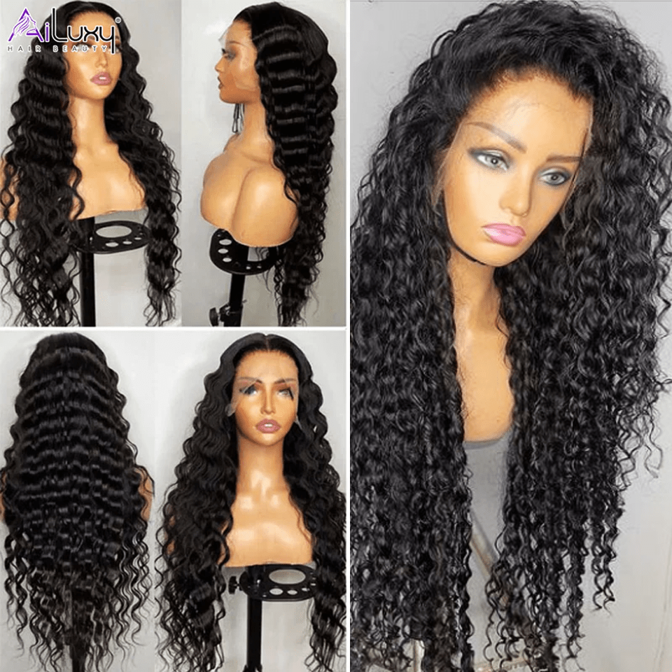 AILUXY 13x6 Lace Frontal Rose Wave Perruque  200% densité Vrais 100% Cheveux Humains comme sur la vidéo 2 - 3 jours reçus+Un beau cadeau