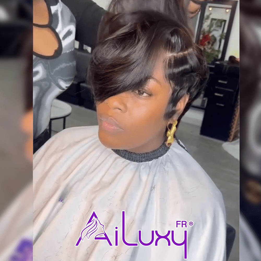 AILUXY 4x4 lace Lisse Bob Perruque 100% Cheveux Humains comme sur la vidéo 2 - 3 jours reçus+Un beau cadeau