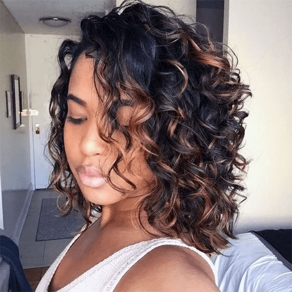 (Dernier Prix) AILUXY Perruque 13x4 Lace Closure Perruque BOB Curly 200% densité 100% Cheveux humains comme sur la vidéo 2 - 3 jours reçus+Un beau cadeau