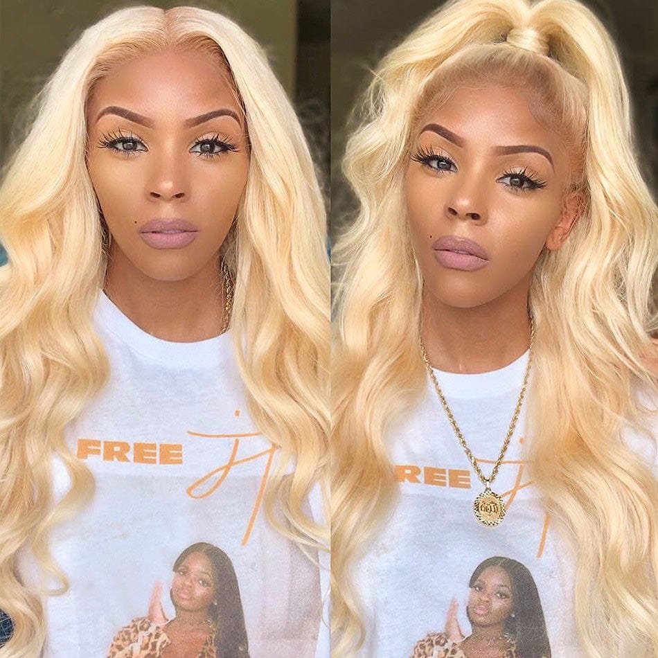 AILUXY 13x4 Lace Frontal Blond 613 Body Wave Perruque 100% Cheveux Humains