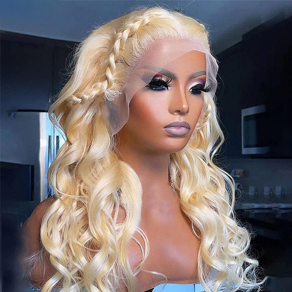 AILUXY 13x4 Lace Frontal Blond 613 Body Wave Perruque 100% Cheveux Humains