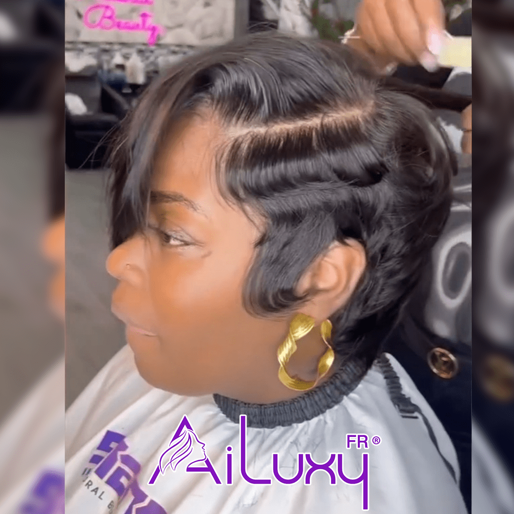 AILUXY 4x4 lace Lisse Bob Perruque 100% Cheveux Humains comme sur la vidéo 2 - 3 jours reçus+Un beau cadeau