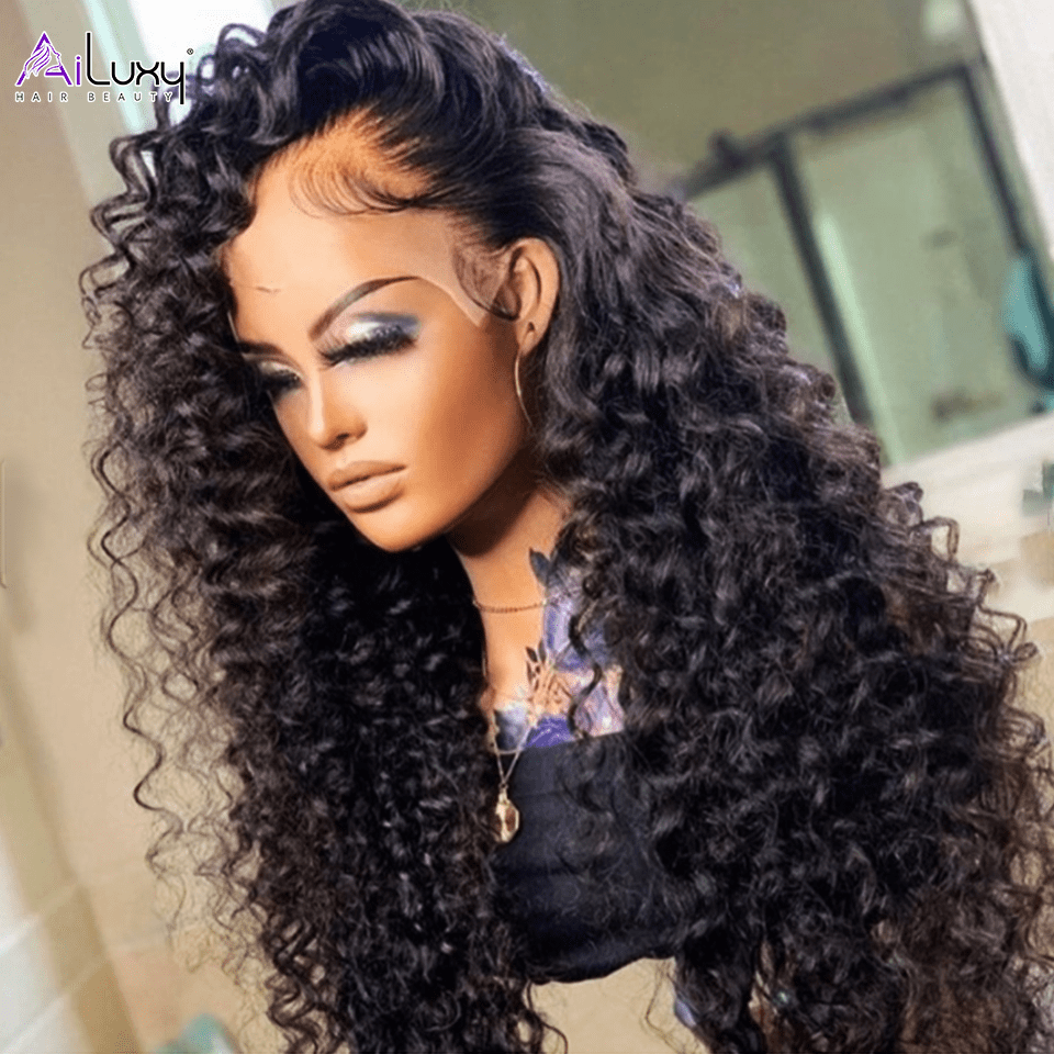 AILUXY 13x6 Lace Frontal Rose Wave Perruque  200% densité Vrais 100% Cheveux Humains comme sur la vidéo 2 - 3 jours reçus+Un beau cadeau