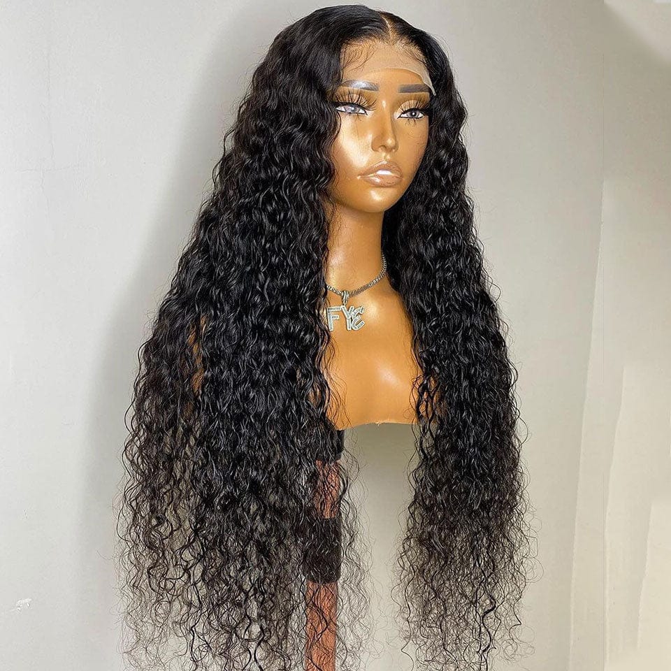 AILUXY À PRIX CASSÉ 2 Perruque 13x4 Lace Frontal lisse et 4x4 Lace Closure Deep Wave