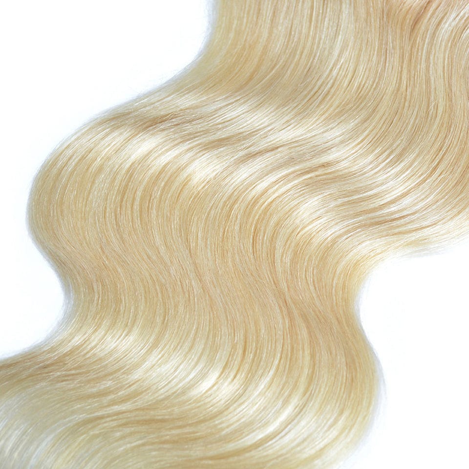 AILUXY Cheveux 4x4/5x5 Lace Closure Body Wave Blond 613 Dentelle Transparente 100% Cheveux Humains