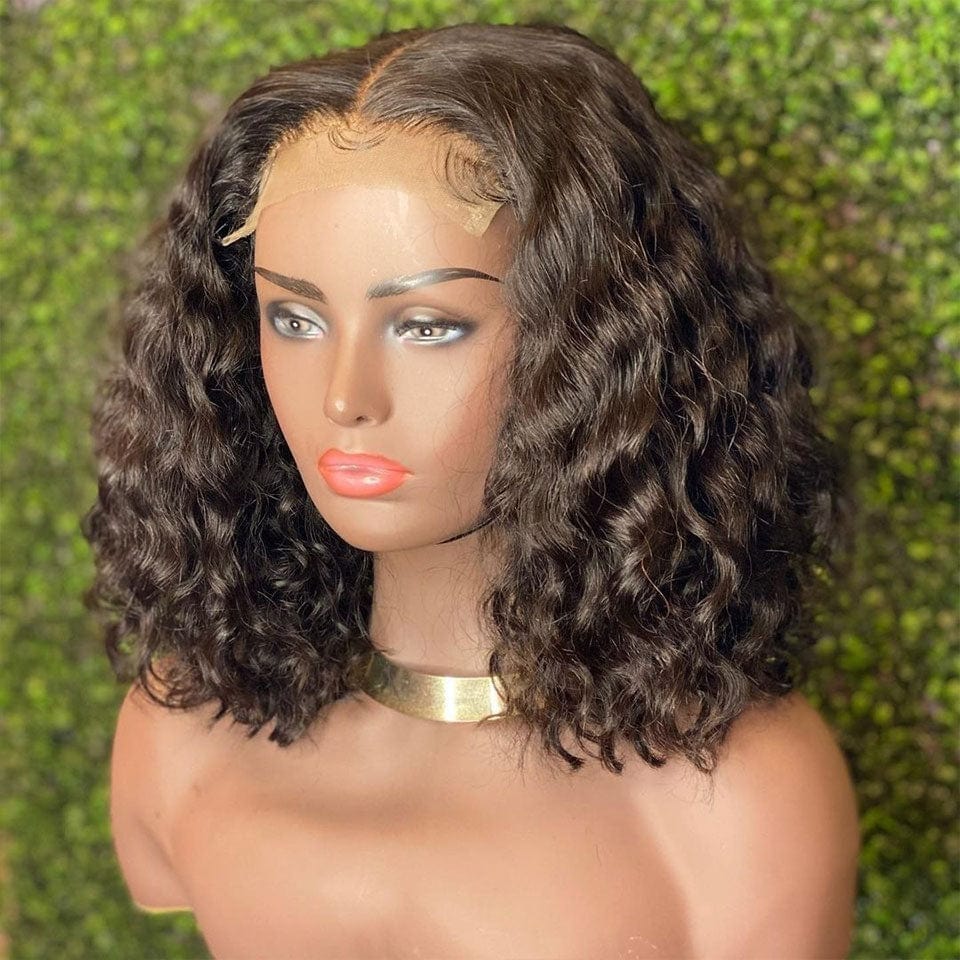 AILUXY À PRIX CASSÉ 4 Bob Perruques 4x4 Lace Closure Lisse, Body Wave, Bouclé Et Natural Wave