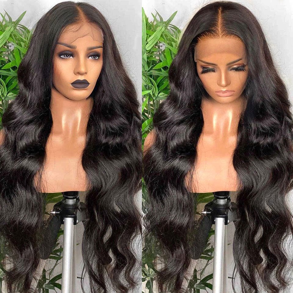 AILUXY À PRIX CASSÉ 2 Perruques 13x4 Lace Frontal Lisse et 4x4 Lace Closure Body Wave