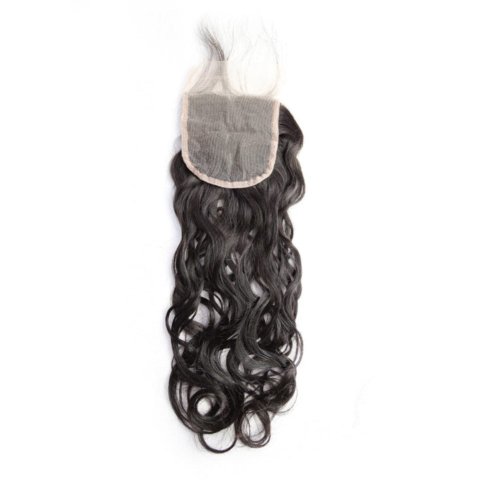 AILUXY Cheveux 4x4/5x5 HD Lace Closure Water Wave Dentelle Invisible 100% Cheveux Humains