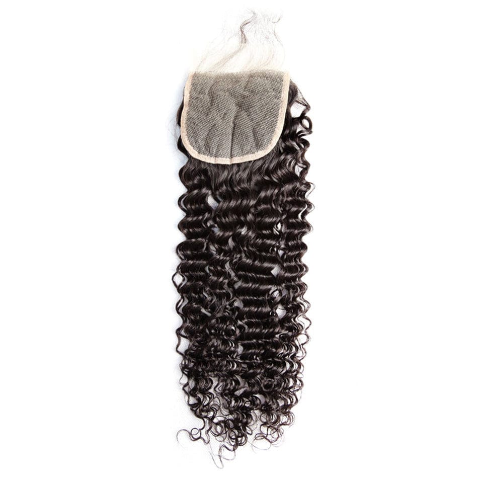 AILUXY Cheveux 4x4/5x5 HD Lace Closure Bouclé Dentelle Invisible 100% Cheveux Humains