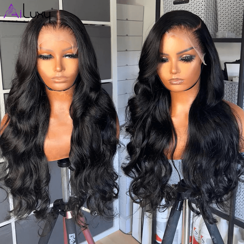 AILUXY 4x4 Lace Closure Perruque Lisse/Body Wave/Deep wave/Bouclée 100% Cheveux Humains 100€Perruques en France