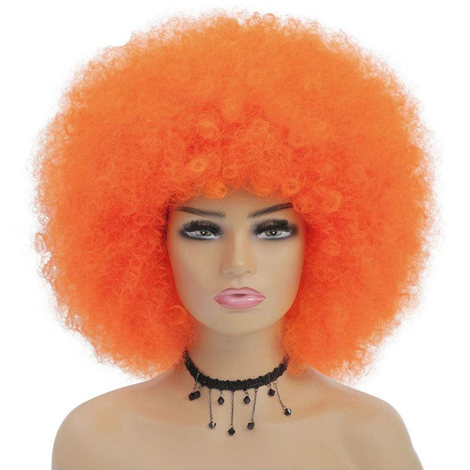 AILUXY Gingembre Orange Afro Curl Courte Perruque 100% Cheveux Humains