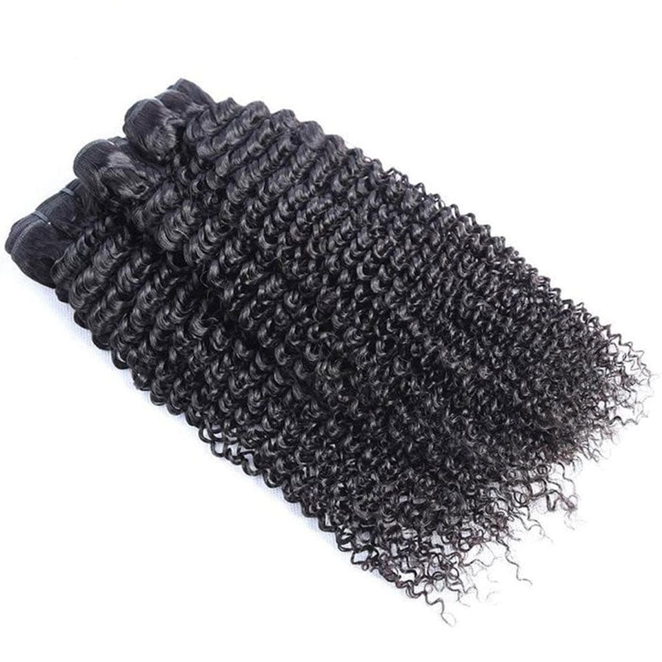 AILUXY Tissage Bouclé Noir 3 Paquets 100% Cheveux Humains