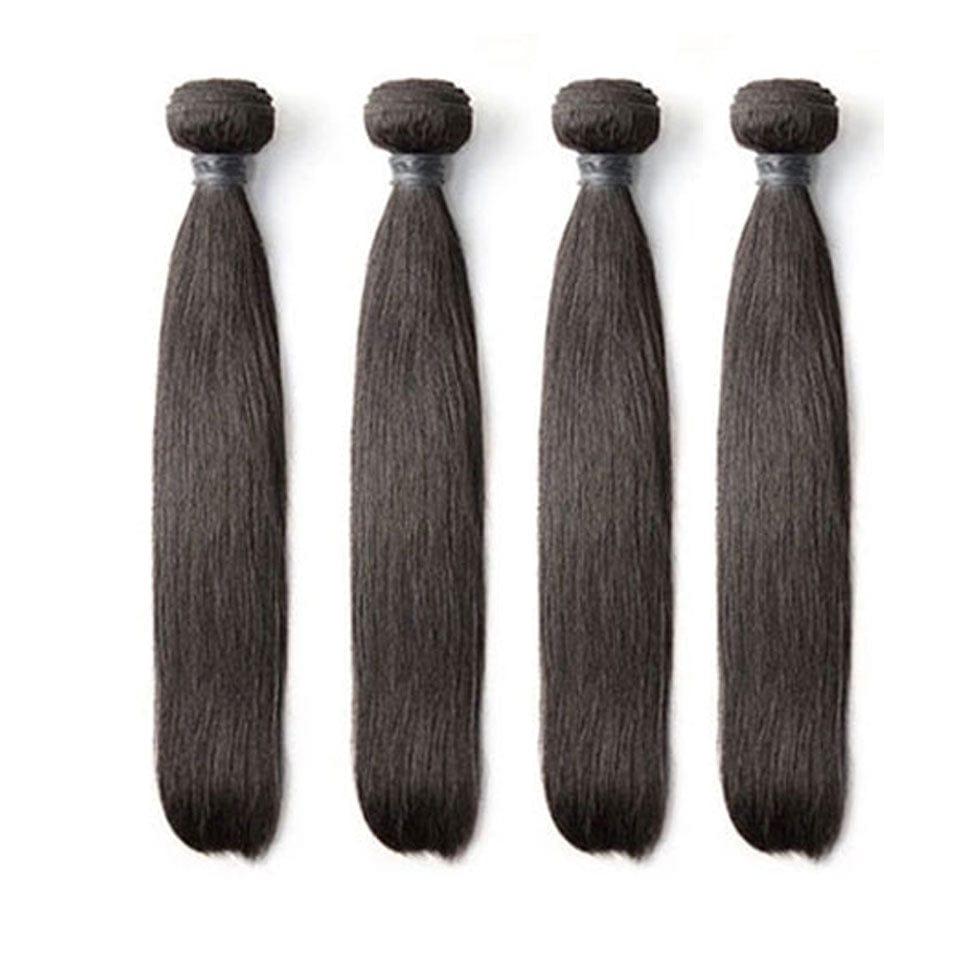 AILUXY Tissage Lisse Noir 4 Paquets 100% Cheveux Humains